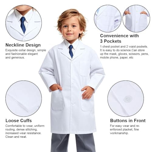 Thumbnail 4 de AUYAO Bata de Laboratorio XL para niños 👩⚕