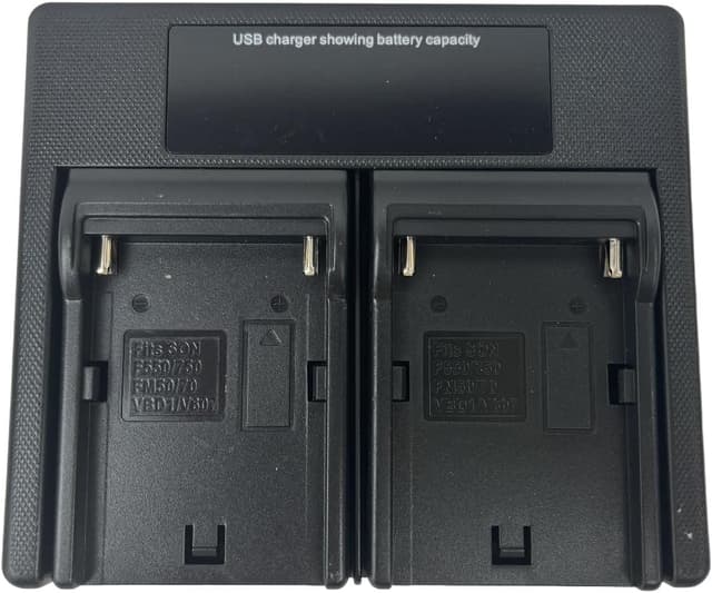 Detalle de USB Dual Camera Charger for NP F970 / F930 / F750 and more