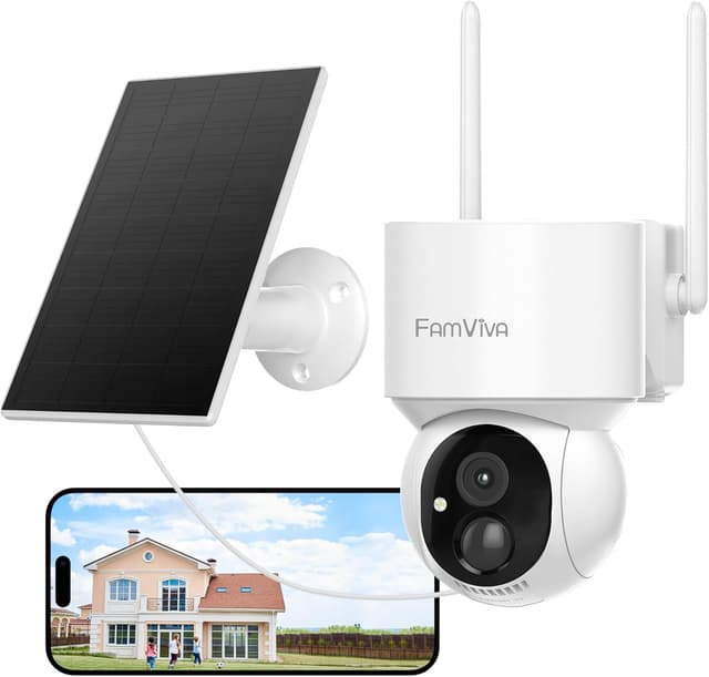 Detalle de FAMVIVA 2K Solar Wireless Outdoor Camera 360°