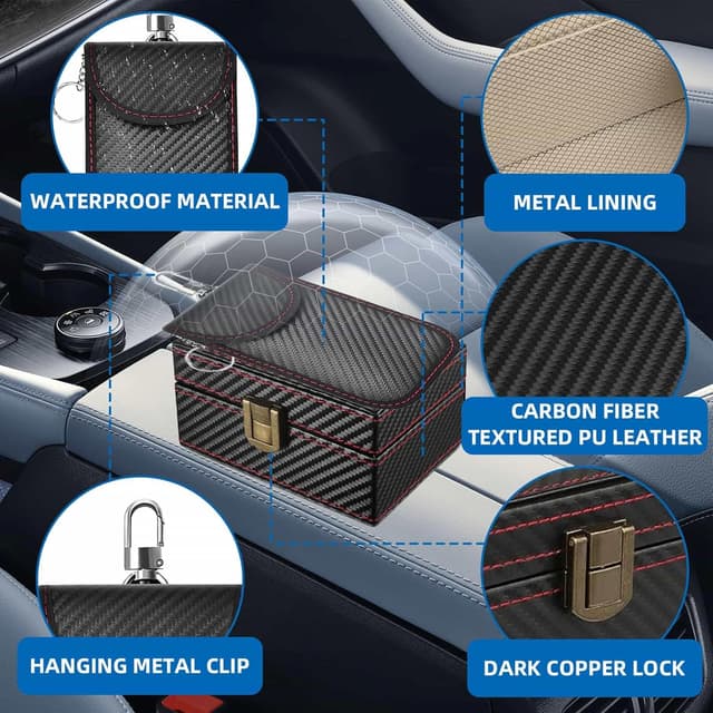 Detalle de Faraday car key signal blocker box 11.5cm