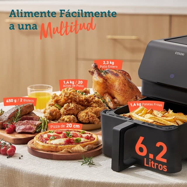 Detalle 2 de Cosori Premium II Chef Edition freidora de aire 6,2 L