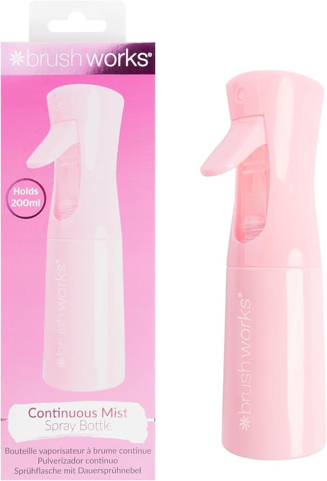 Detalle de Brushworks Continuous Mist Spray Bottle Pink – brumisateur continu 200 ml à brume fine