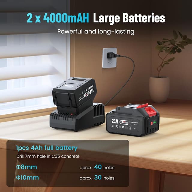 Thumbnail 4 de Seesii 4-IN-1 Akku-Bohrhammer 2,1 J 🛠