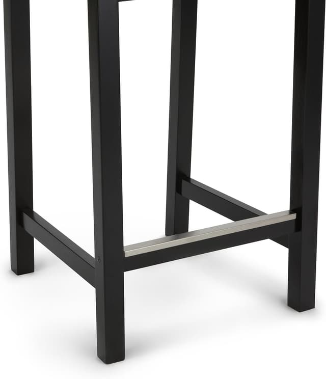 Detalle 2 de Amazon Basics Taburetes de madera negra con respaldo, 88 cm