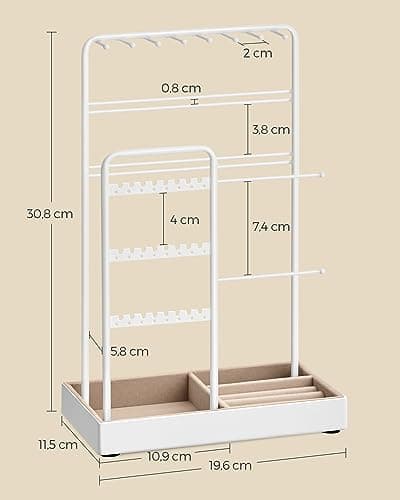 Detalle 2 de SONGMICS soporte de joyas JJS021W01, 30 cm