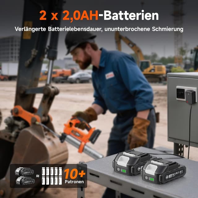 Thumbnail 5 de TaskStar TaskStar 10000 PSI Akku-Fettpresse