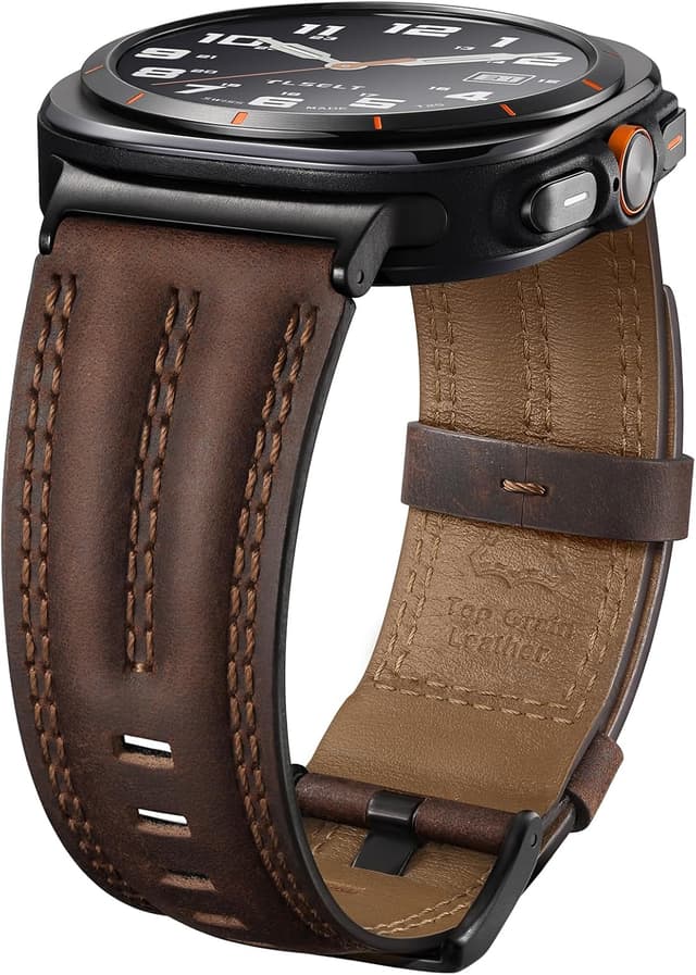 Detalle de Tlselt Genuine Leather Band for Samsung Galaxy Watch Ultra 47mm (2024/2025)