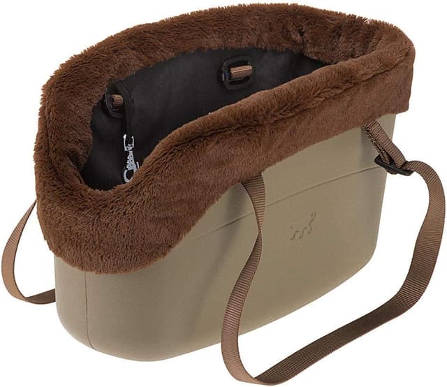 Detalle de Ferplast Borsa per cani fino a 5 kg in plastica gommata: impermeabile e lavabile, manici regolabili, 35 x 14 x h 22 cm