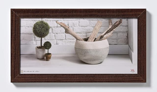 Detalle 2 de Walther Design Home cadre photo en noyer HO100N avec passe-partout, 70 x 100 cm