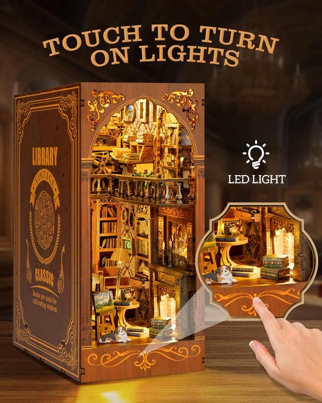 Detalle de RONSTONE Book Nook Kit in miniatura