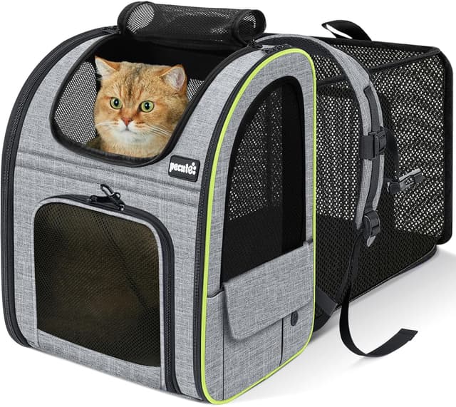 Imagen de Pecute Sac Transport Chat Extensible Gris en OfertitasTOP