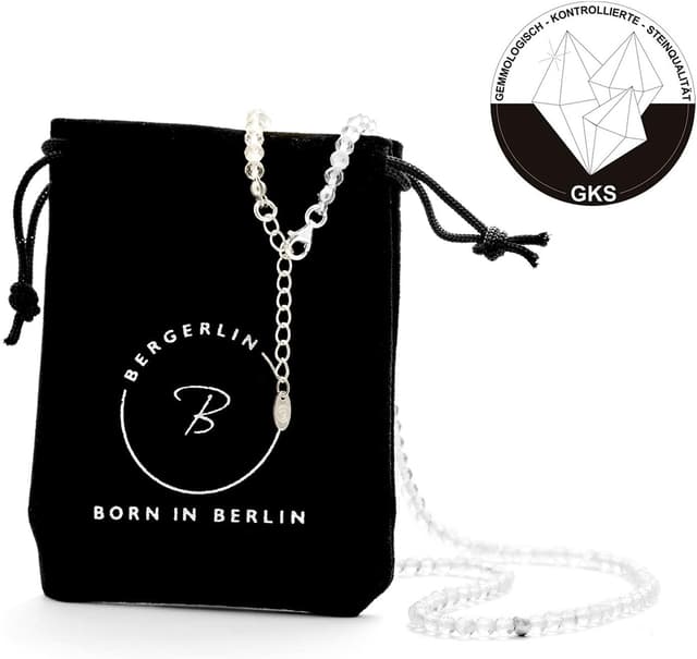 Detalle de BERGERLIN Naturstein Perlen Halskette mit 925