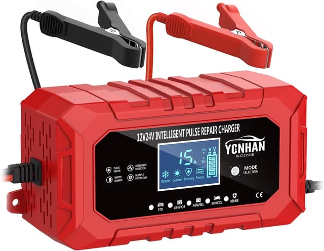 Detalle de YONHAN 15A Battery Charger 12V/24V for Cars