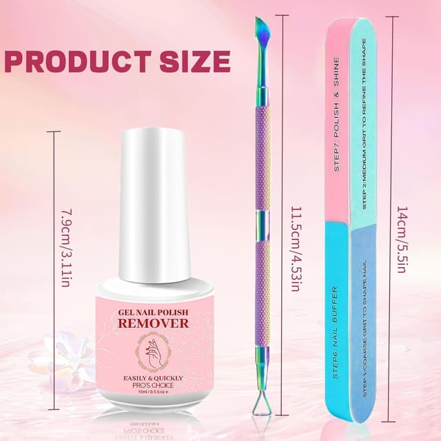 Detalle 2 de 2X15 ml Gel Nail Polish Remover Dunkelrosa