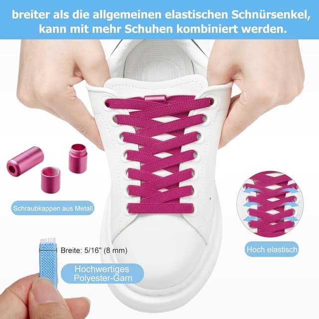 Thumbnail 1 de Puzeam Elastische Schnürsenkel 120 cm