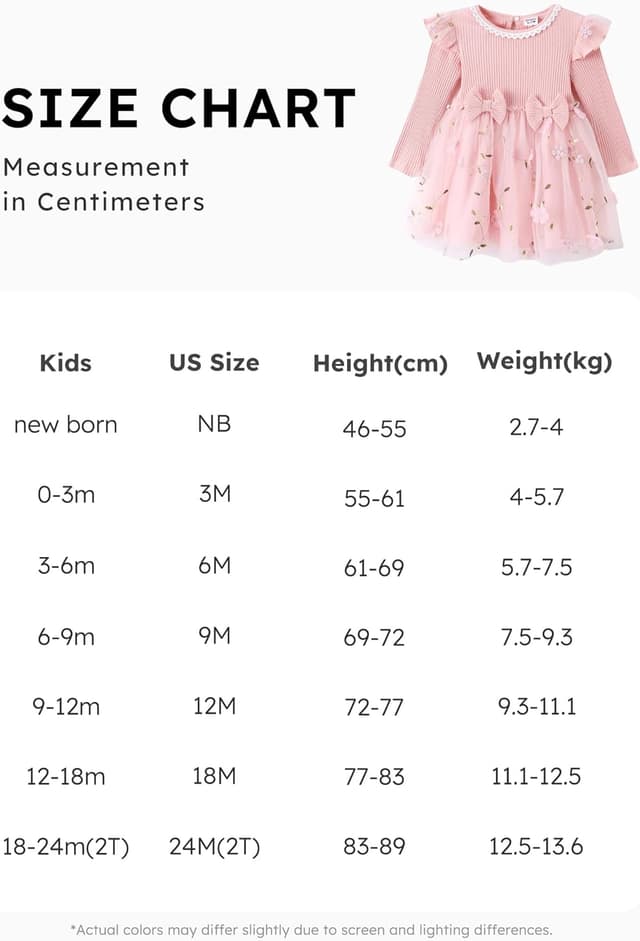 Detalle 2 de PATPAT Robe tutu en tulle pour bébé fille à manches longues