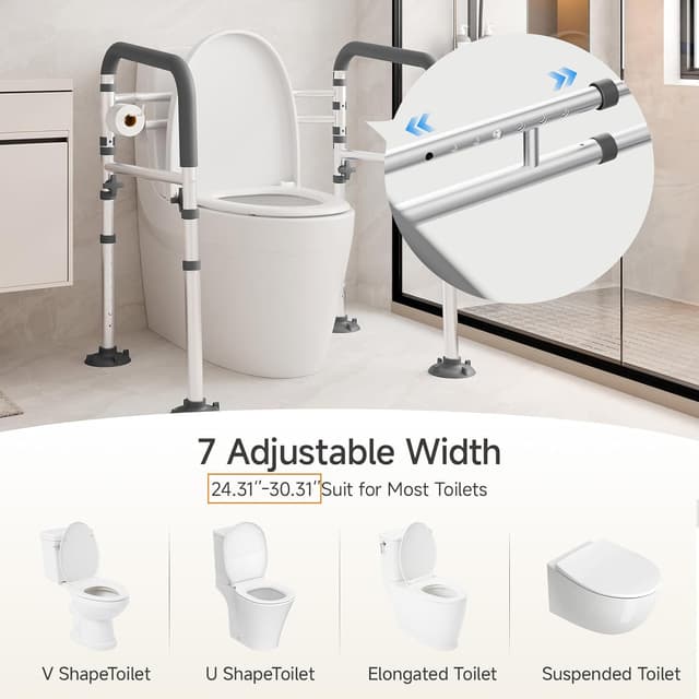 Thumbnail 3 de Loyoda Toilet Safety Rails, height-adjustable ⚙