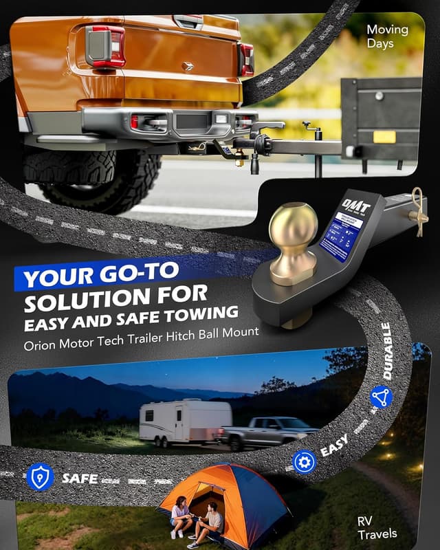 Thumbnail 1 de Orion Motor Tech Trailer Hitch Ball Mount for 2" Receiver