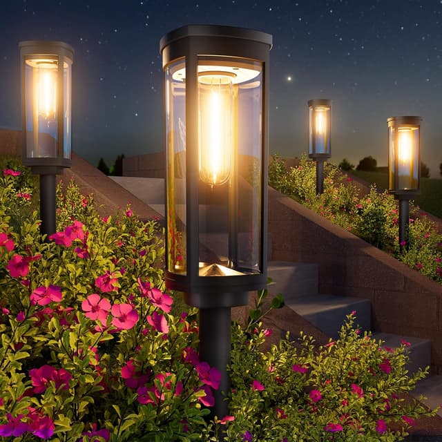 Detalle de BITPOTT Bright Solar Pathway Lights 8 Pack