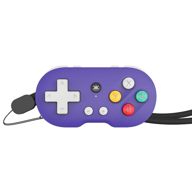Detalle de CRKD ATOM Retro Purple keychain controller