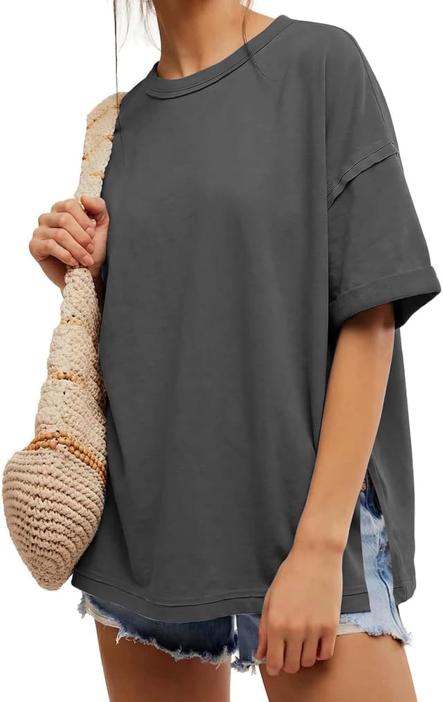 Thumbnail 6 de EXLURA Womens Summer Oversized T Shirts (2026) Oversized Crewneck Maternity & Workout Tunic Top