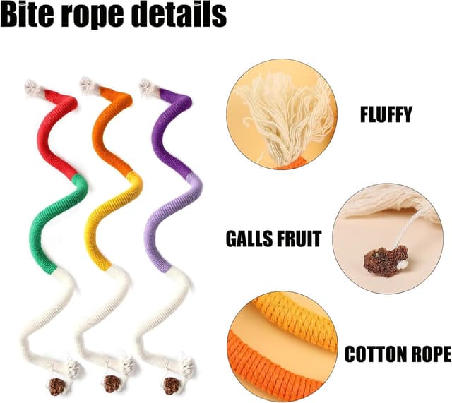 Thumbnail 1 de Pence & Moon Collective Natural Catnip Chew Rope (3 Pack) – no-squeaky interactive cat rope toys