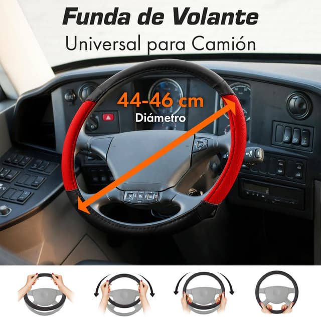 Thumbnail 3 de Upgrade4cars Funda Volante 44-46 cm negro rojo
