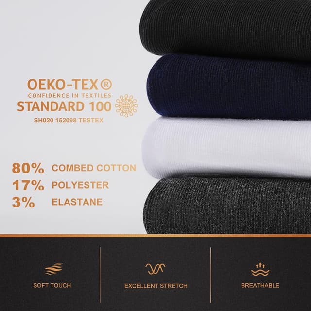 Detalle de Cirorld chaussettes homme en coton (lot de 6/10 paires) avec coffret cadeau