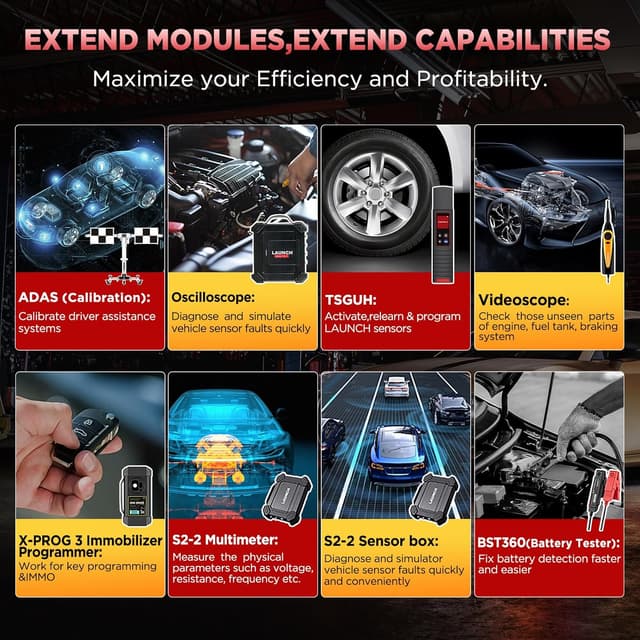 Thumbnail 6 de LAUNCH X431 Pro Elite OBD2 Diagnostic Tool (Bi-Directional, ECU Coding & 38+ Service Functions)
