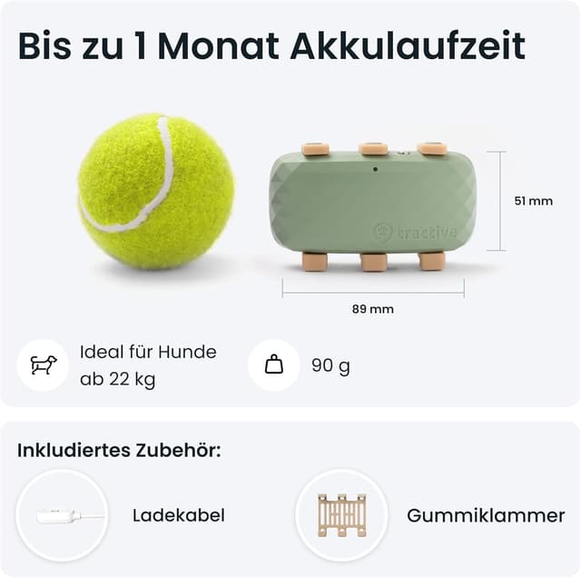 Detalle 2 de Tractive XL GPS Tracker für Hunde 1 Monat Akku