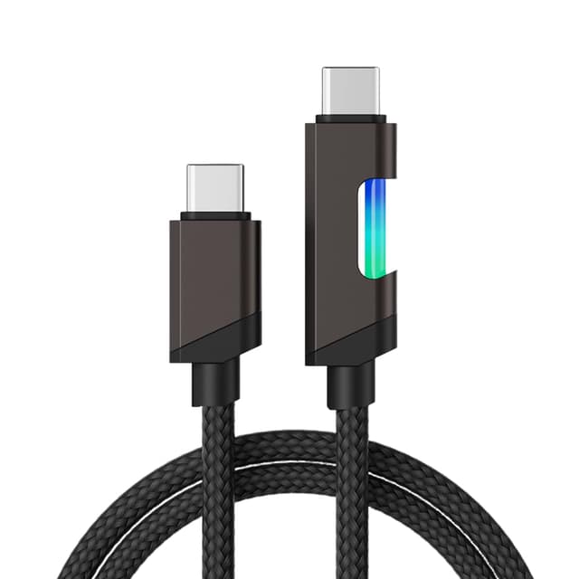 Thumbnail 6 de USB Type-C Fast Charge Lead 60W with RGB Light, 1.2m Nylon Braided (2 Pack)