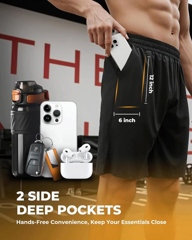 Detalle 1 de Barjneel 2 Pack Gym Basketball Shorts