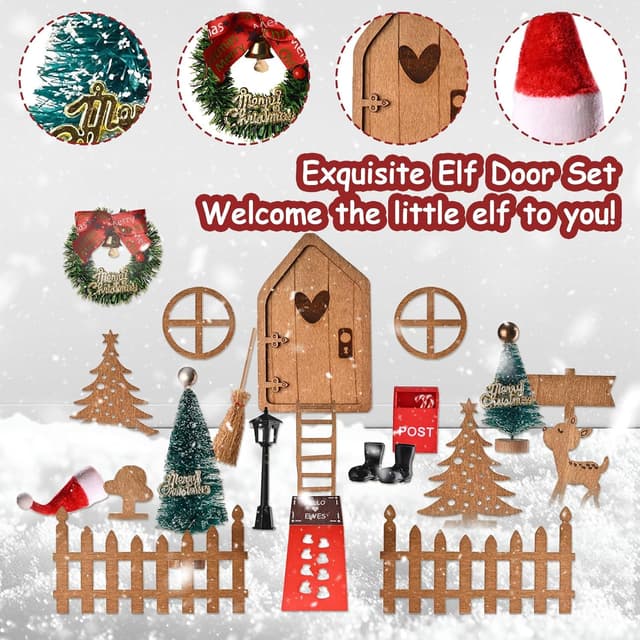 Thumbnail 2 de JOYSAL Wichteltür Zubehör Set 24 Teile 🎄