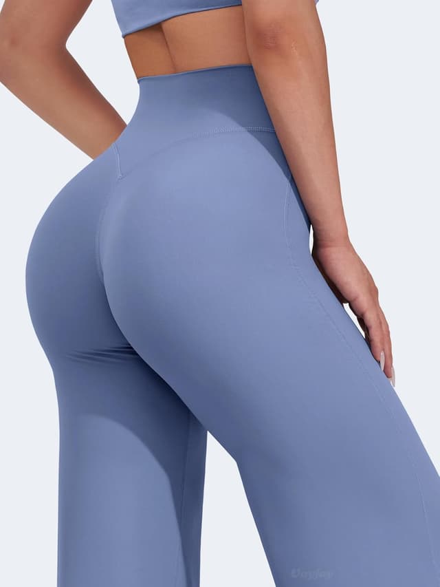 Detalle de VOYJOY Straight Leggings Bottoms Wide-Leg High-Waist Sweatpants