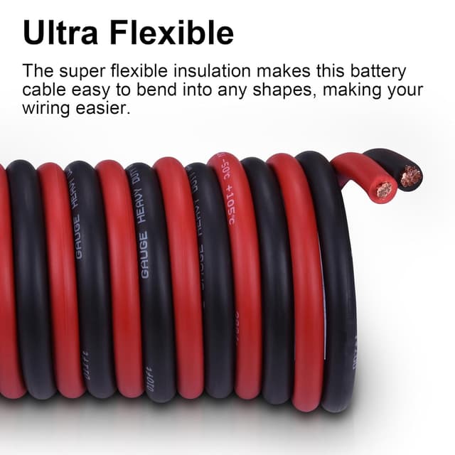 Detalle 1 de Geosiry 2 Gauge Battery Cable 15FT