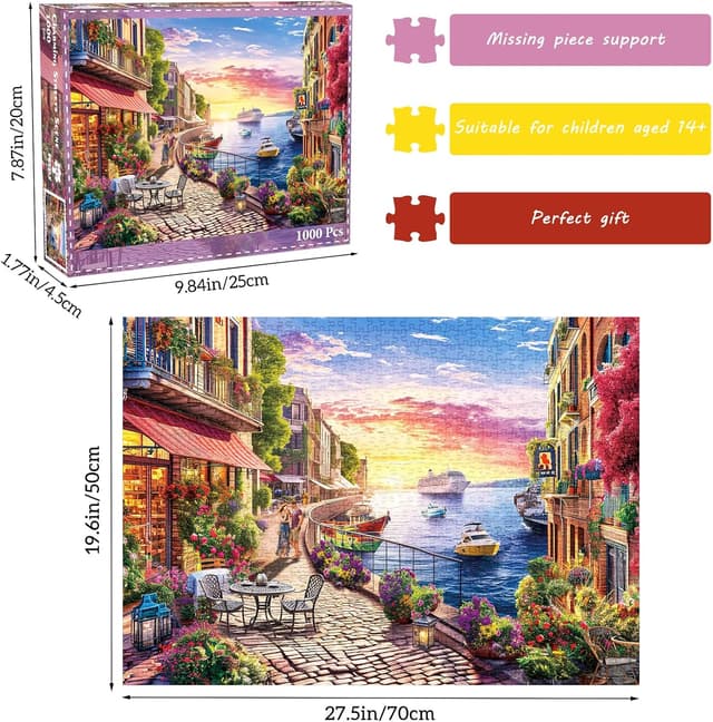 Thumbnail 5 de HUADADA Puzzle 1000 Teile 70×50 cm 🧩