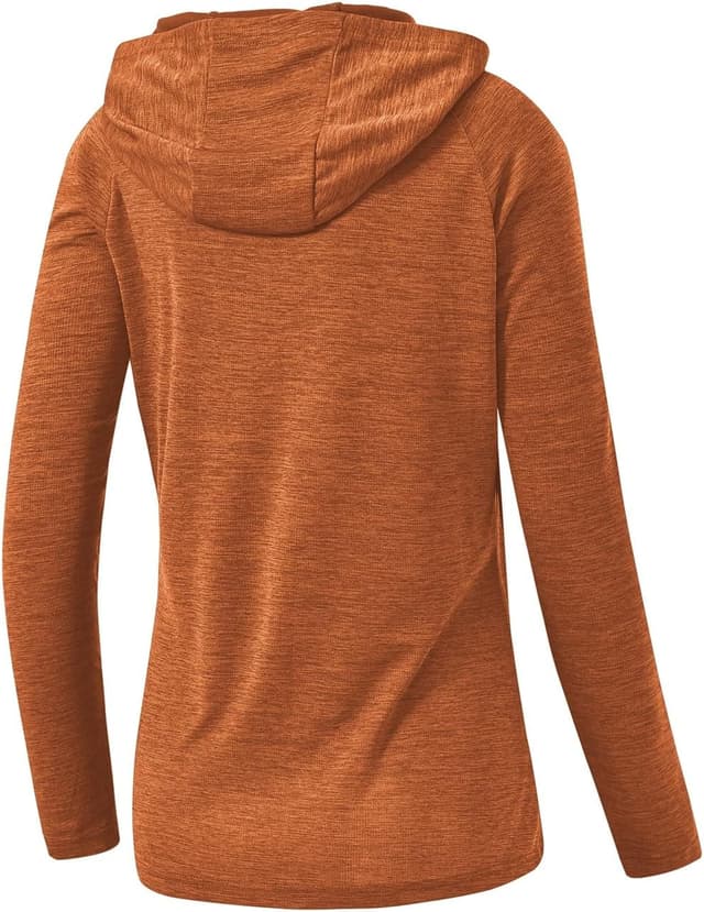 Detalle de YSENTO Women’s Long Sleeve Running Hoodie with Thumb Holes and UPF 50+