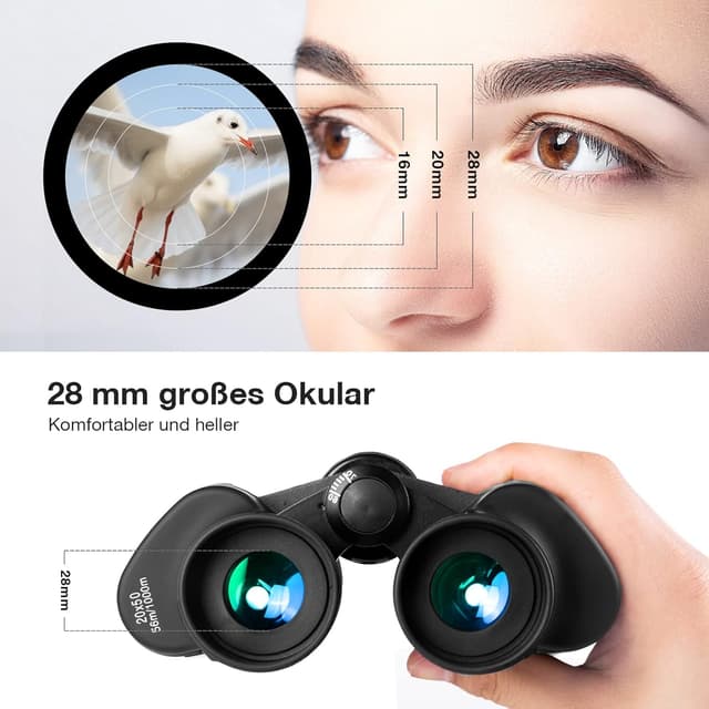 Thumbnail 2 de Binocolo Adulti Visione Notturna a Bassa Luce 10x50 Nero