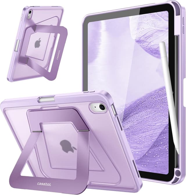 Detalle de FINTIE coque pour iPad A16 11e génération (2025) et iPad 10e génération 10,9" 2022, avec béquille multi-positions et rangement pour stylet – violet