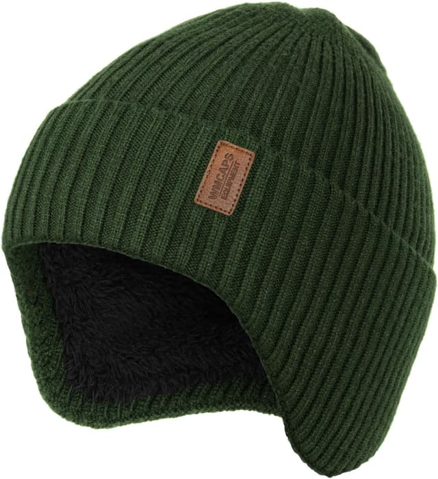 Detalle de Wmcaps Wintermütze Herren Fleece mit Ohrenschützern