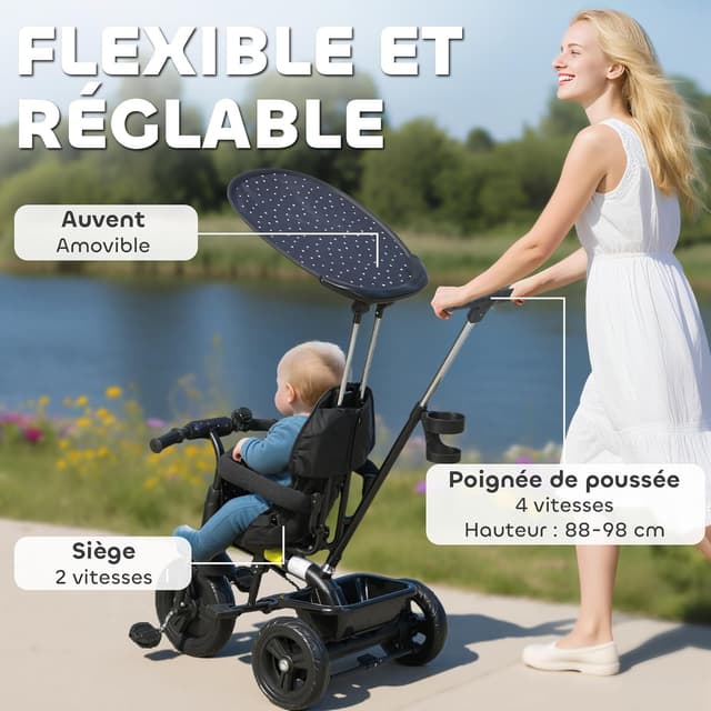Detalle 2 de HOMCOM Tricycle Enfants 105 x 47 x 98 cm