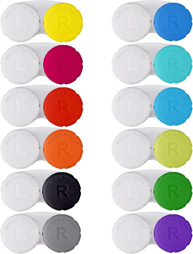 Detalle de 12 pack contact lens cases, leak proof