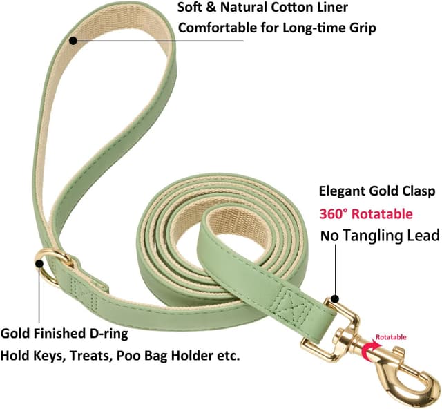 Detalle 2 de YUDOTE dog lead 150cm sage green