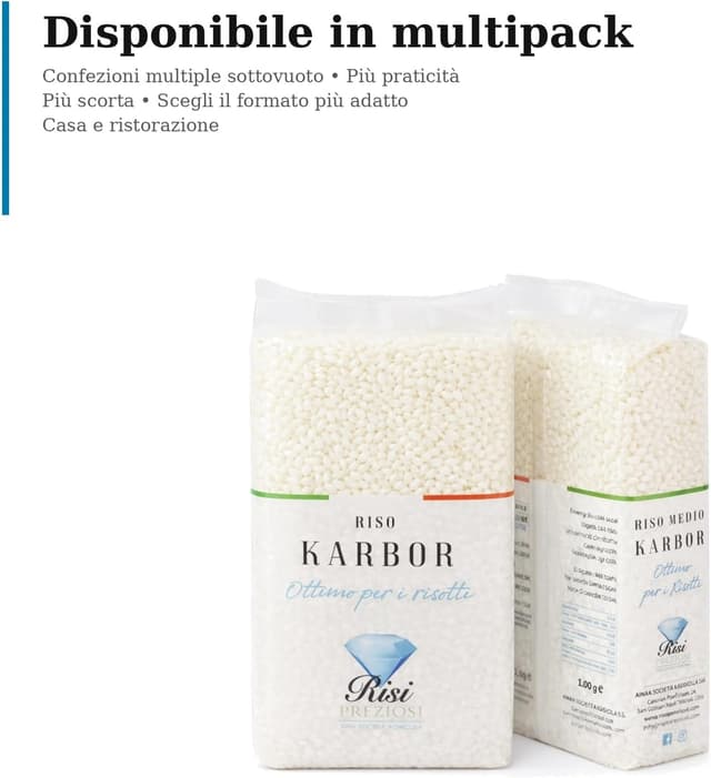 Thumbnail 6 de RisiPreziosi Karbor 1 kg chicchi per risotti 🍚