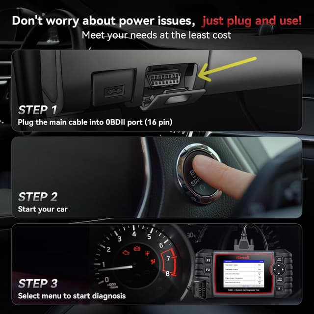 Detalle 2 de iCarsoft E660 OBD2 Scanner (E660) – engine, ABS, SRS diagnostics plus reset services