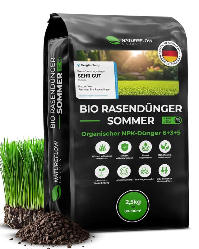 Imagen de Natureflow Garden Bio-Rasendünger 2,5 kg en OfertitasTOP