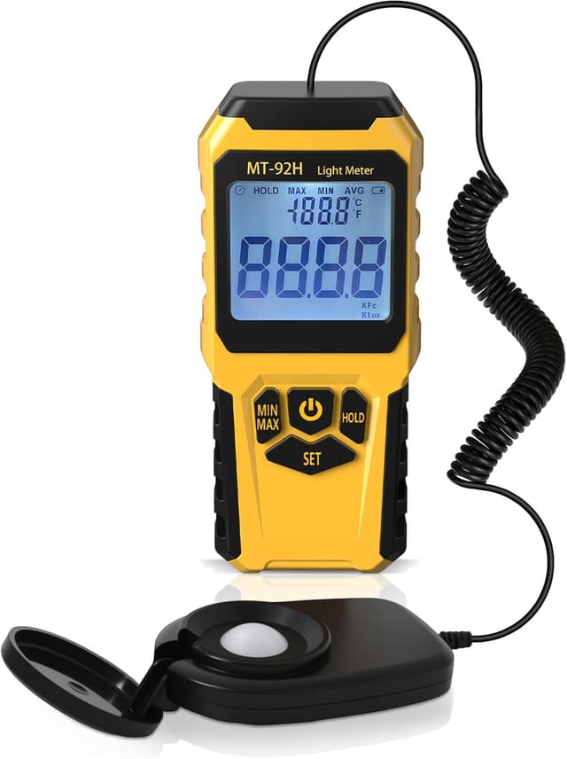 Detalle de URCERI Digital Light Meter with Split Sensor (0–200,000 lux) for Indoor/Outdoor Plants