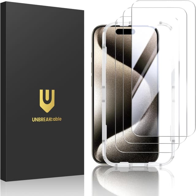 Detalle de UNBREAKcable Screen Protector for iPhone 15 Pro