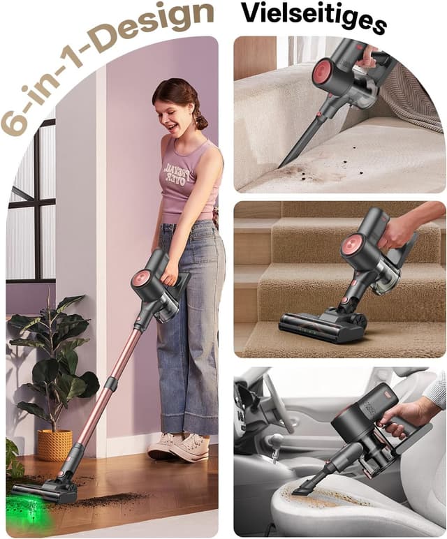 Detalle 2 de Vexilar V10PRO Akku-Staubsauger (kabellos) mit Grünlicht, bis zu 45 Min Laufzeit und 45 kPa