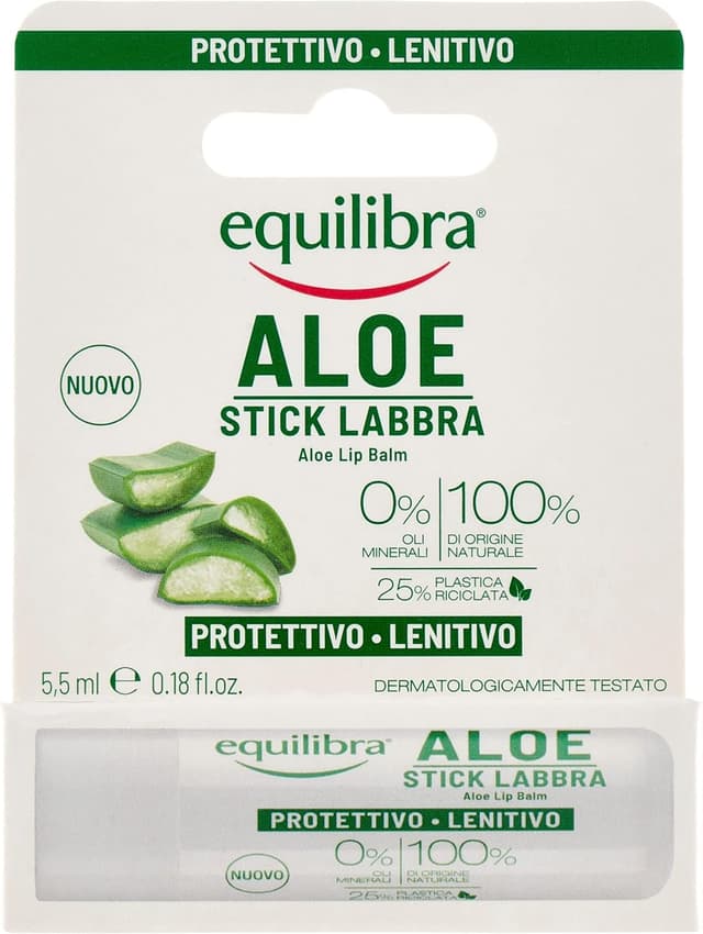 Detalle de Equilibra Viso Aloe Stick Labbra Idratante all’Aloe Vera 20% (3 x 5,5 ml)